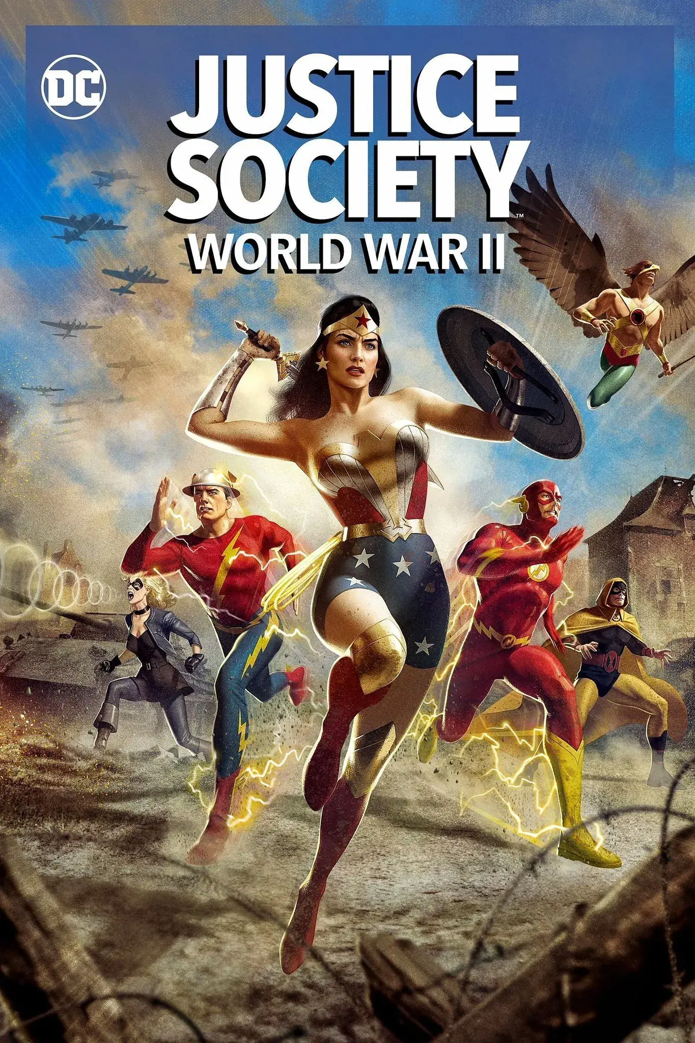 images of the movie Justice Society: World War II