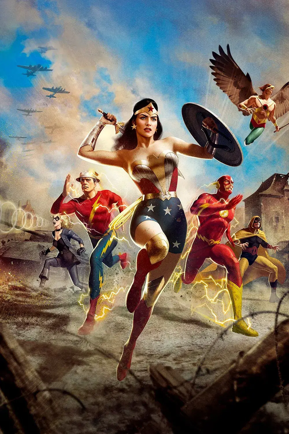images of the movie Justice Society: World War II