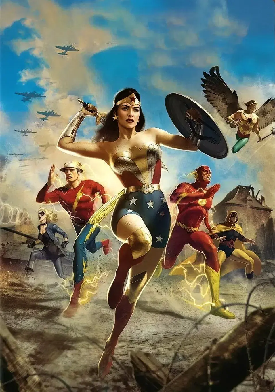 images of the movie Justice Society: World War II